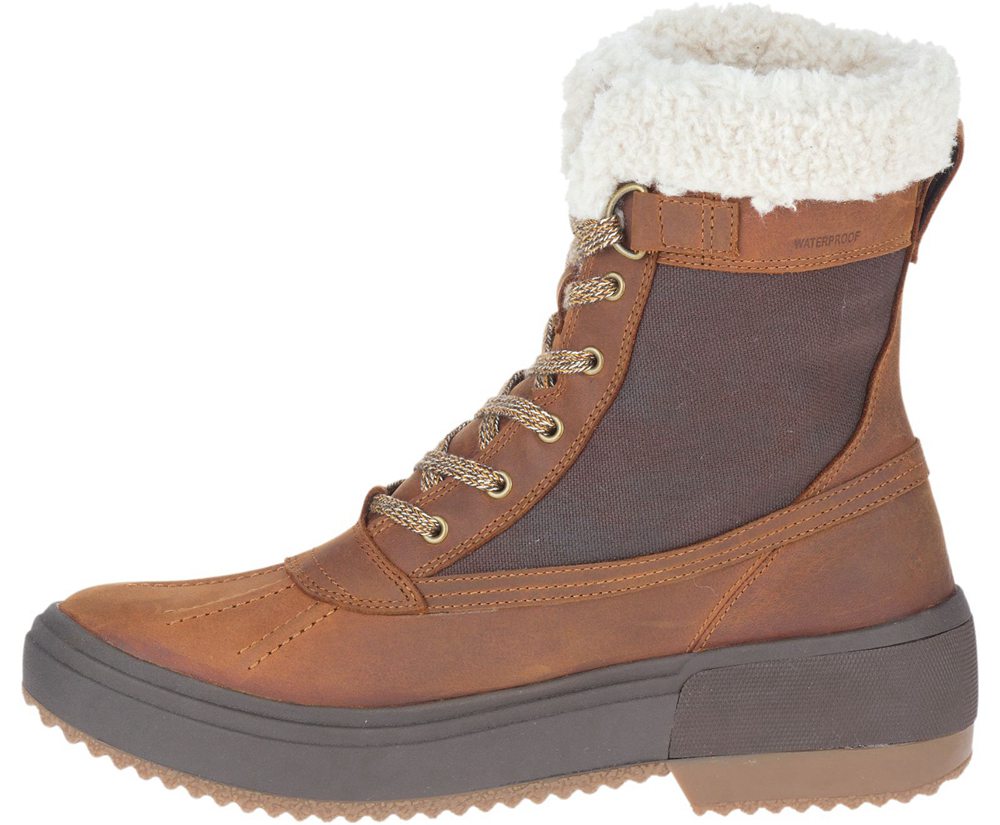 Merrell Støvler Dame - Haven Mid Lace Polar Waterproof - Brune - RZY874602